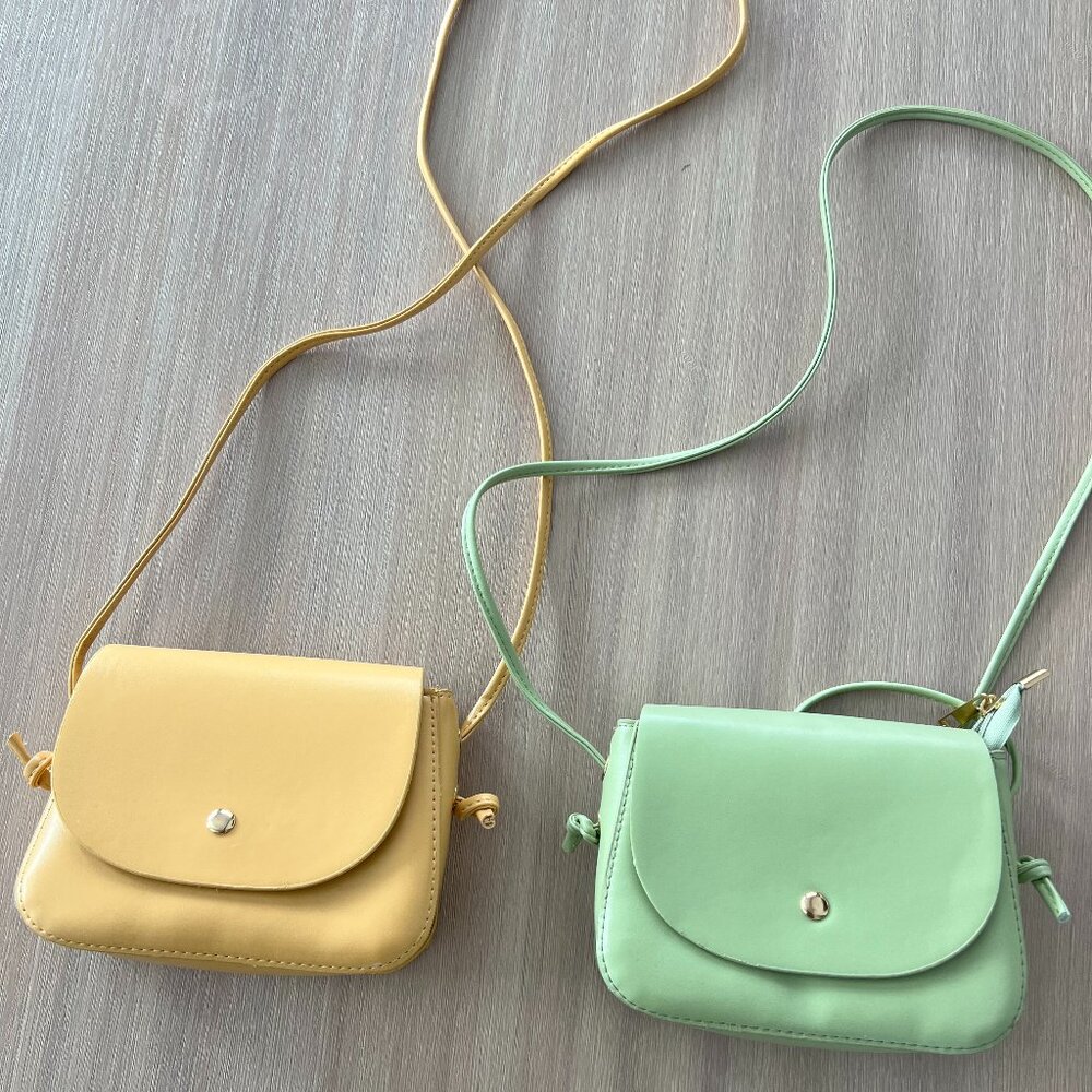 Brand New Faux Leather Small Crossbody Zipper Purses